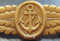 11064? German Kriegsmarine Naval Combat Clasp post WW2 1957 pattern maker ST&L