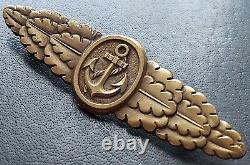 11123? German Kriegsmarine Naval Combat Clasp post WW2 1957 pattern maker ST&L