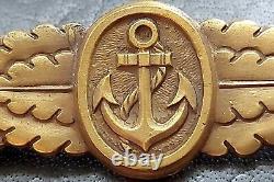 11123? German Kriegsmarine Naval Combat Clasp post WW2 1957 pattern maker ST&L