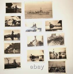 13 Original WWII German Naval Photos Toulon Fleet Scuttling TA 9 Kriegsmarine