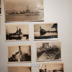 13 Original WWII German Naval Photos Toulon Fleet Scuttling TA 9 Kriegsmarine