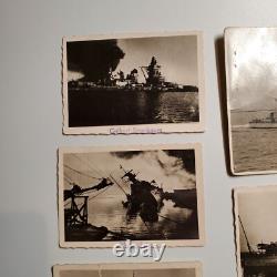 13 Original WWII German Naval Photos Toulon Fleet Scuttling TA 9 Kriegsmarine