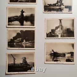 13 Original WWII German Naval Photos Toulon Fleet Scuttling TA 9 Kriegsmarine