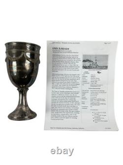 1929 WW2 German Kriegsmarine SMS Schlesien Battleship Artillery Award Goblet