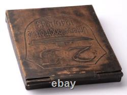 1940 / 1943 German Kriegsmarine 25. Unterseebootflottille Brass Cigarette Case