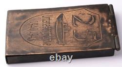 1940 / 1943 German Kriegsmarine 25. Unterseebootflottille Brass Cigarette Case