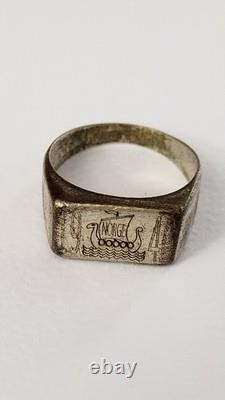 1940 German WW2 Navy Kriegsmarine Operation Viking Drakkar Ring