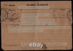 1940 original German WW2 Telegram Document Lot to U-Boat Kriegsmarine Commander