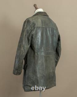 1940s German Kriegsmarine Leather U-Boat Jacket WW2 Size 40-42