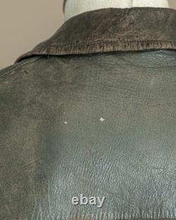 1940s German Kriegsmarine Leather U-Boat Jacket WW2 Size 40-42