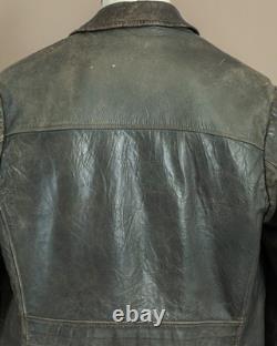 1940s German Kriegsmarine Leather U-Boat Jacket WW2 Size 40-42