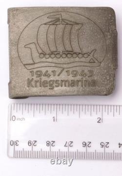 1941 / 1943 German Kriegsmarine Viking Ship Belt Buckle And Anchor Button