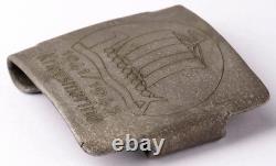 1941 / 1943 German Kriegsmarine Viking Ship Belt Buckle And Anchor Button