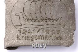 1941 / 1943 German Kriegsmarine Viking Ship Belt Buckle And Anchor Button