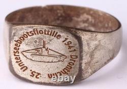 1941 Drontheim 25th Submarine Flotilla U-boat WW2 German ring U-Boot Kriegsmarin