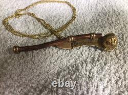 1942 Danzig German Kriegsmarine 8th U-boat Flotilla Boatswain's Whistle / Brass