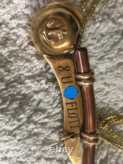 1942 Danzig German Kriegsmarine 8th U-boat Flotilla Boatswain's Whistle / Brass