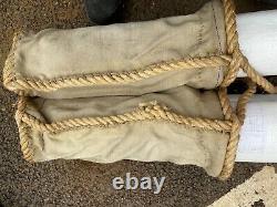 1943 dated German Army / Kriegsmarine canvas and rope shell carrier. RARE item