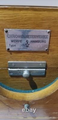 1944 WWII German Kriegsmarine Marine Chronometer Wempe Hamburg No. 4410 (M3944)