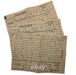 3 WWII Gotenhafen Kriegsmarine Antwort-Funkspruch Forms Geheim Letter Lot German