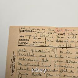3 WWII Gotenhafen Kriegsmarine Antwort-Funkspruch Forms Geheim Letter Lot German