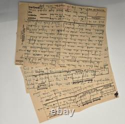 3 WWII Gotenhafen Kriegsmarine Antwort-Funkspruch Forms Geheim Letter Lot German