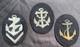 3pcs-WWII German Kriegsmarine Shoulder Rank Rate Insignia In Metal