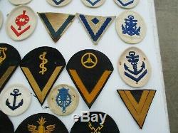 55 Black/Gold & White/Blue & Red Kriegsmarine WWII German Naval Patches Insignia