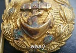 6800? German Navy Kriegsmarine officer parade belt buckle gold WW2 Dolchkoppel