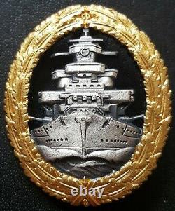 8262 German Navy Kriegsmarine High Seas Fleet War Badge post WW2 1957 pattern