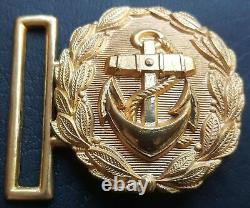 8963? German Navy Kriegsmarine officer parade belt buckle gold WW2 Dolchkoppel