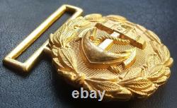 8963? German Navy Kriegsmarine officer parade belt buckle gold WW2 Dolchkoppel