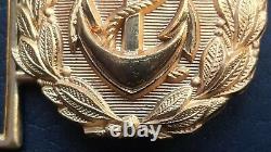 8963? German Navy Kriegsmarine officer parade belt buckle gold WW2 Dolchkoppel