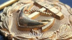 8963? German Navy Kriegsmarine officer parade belt buckle gold WW2 Dolchkoppel