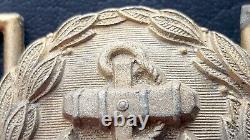 9140? German Navy Kriegsmarine officer parade belt buckle gold WW2 Dolchkoppel