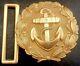 9683? German Navy Kriegsmarine officer parade belt buckle gold WW2 Dolchkoppel