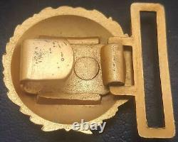 9683? German Navy Kriegsmarine officer parade belt buckle gold WW2 Dolchkoppel