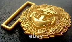 9683? German Navy Kriegsmarine officer parade belt buckle gold WW2 Dolchkoppel