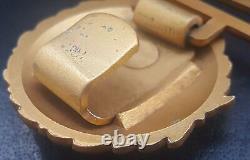 9683? German Navy Kriegsmarine officer parade belt buckle gold WW2 Dolchkoppel