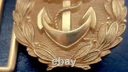 9683? German Navy Kriegsmarine officer parade belt buckle gold WW2 Dolchkoppel