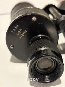 A PAIR OF LEITZ BEH GERMAN WW2 KRIEGSMARINE U-BOAT BINOCULARS 7x50