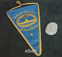 A World War-II German Navy (Kriegsmarine) U-Boot Crew Veteran's Pennant & Badge