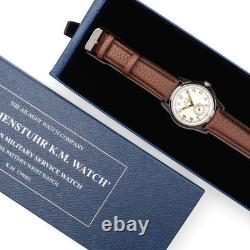 Ailager Kriegsmarine Service Watch WW2 Style Silver Dial Dual Quartz Movement