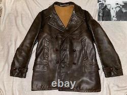 Authentic GERMAN WW2 ADEFA leather jacket Kriegsmarine private purchase sz US 44