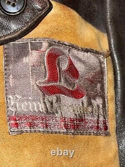 Authentic GERMAN WW2 ADEFA leather jacket Kriegsmarine private purchase sz US 44