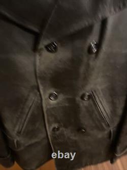 Authentic GERMAN WW2 Kriegsmarine leather jacket Kriegsmarine Winter Jacket Coat