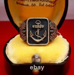 Authentic WW2 German 1942 Navy Kriegsmarine U-boat war convoy Wolfpack Ring