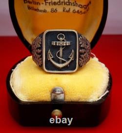 Authentic WW2 German 1942 Navy Kriegsmarine U-boat war convoy Wolfpack Ring