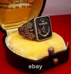 Authentic WW2 German 1942 Navy Kriegsmarine U-boat war convoy Wolfpack Ring