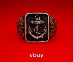 Authentic WW2 German 1942 Navy Kriegsmarine U-boat war convoy Wolfpack Ring